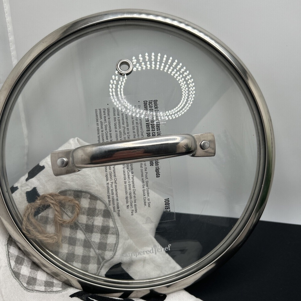 Pampered Chef Quick Cooker Glass Lid New 100197 NEW